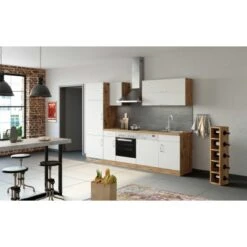 Held Möbel Küchenzeile Sorrento 270 Cm Weiß-Wotaneiche Ohne E-Geräte -Kuchenwelt 853306 11016600 11