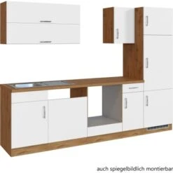 Held Möbel Küchenzeile Sorrento 270 Cm Weiß-Wotaneiche Ohne E-Geräte -Kuchenwelt 853306 11016600 2