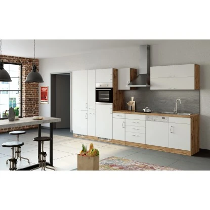 Held Möbel Küchenzeile Sorrento 360 Cm Weiß-Wotaneiche Ohne E-Geräte 14 Held Möbel Küchenzeile Sorrento 360 Cm Weiß-Wotaneiche Ohne E-Geräte – Bild 12