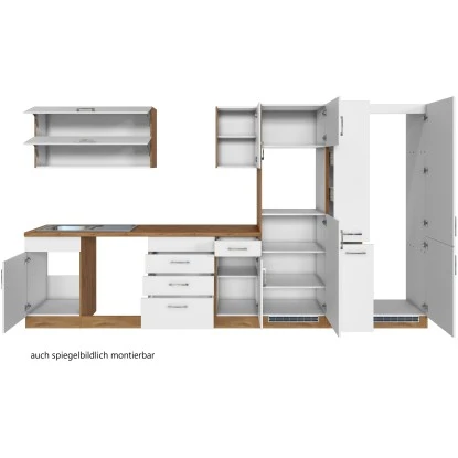 Held Möbel Küchenzeile Sorrento 360 Cm Weiß-Wotaneiche Ohne E-Geräte 6 Held Möbel Küchenzeile Sorrento 360 Cm Weiß-Wotaneiche Ohne E-Geräte – Bild 4