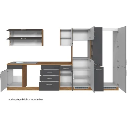 Held Möbel Küchenzeile Sorrento 360 Cm Anthrazit-Wotaneiche Ohne E-Geräte 6 Held Möbel Küchenzeile Sorrento 360 Cm Anthrazit-Wotaneiche Ohne E-Geräte – Bild 4