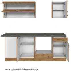 Held Möbel Küchenzeile Sorrento 210 Cm Wotaneiche-Wotaneiche O. E-Geräte Winkel 20 Held Möbel Küchenzeile Sorrento 210 Cm Wotaneiche-Wotaneiche O. E-Geräte Winkel -Kuchenwelt 853388 11016600 3