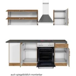 Held Möbel Küchenzeile Sorrento 210 Cm Wotaneiche-Wotaneiche Winkel -Kuchenwelt 853392 11016600 3