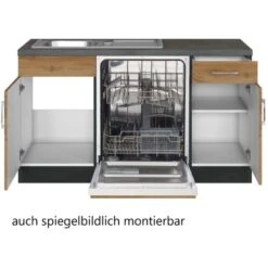 Held Möbel Küchenzeile Sorrento 210 Cm Wotaneiche-Grafit Winkel -Kuchenwelt 853395 11016600 4