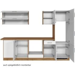 Held Möbel Küchenzeile Sorrento 210/ 270 Cm Weiß-Wotaneiche O. E-Geräte Winkel -Kuchenwelt 853396 11016600 3