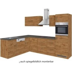 Held Möbel Küchenzeile Sorrento 210/ 270 Cm Wotaneiche Winkel -Kuchenwelt 853419 11016600 2