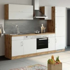 Held Möbel Hängeschrank Sorrento BxHxT 40 Cm X 57 Cm X 34 Cm Weiß-Wotaneiche -Kuchenwelt 853727 11016600 12