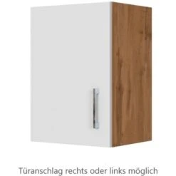 Held Möbel Hängeschrank Sorrento BxHxT 40 Cm X 57 Cm X 34 Cm Weiß-Wotaneiche -Kuchenwelt 853727 11016600 3
