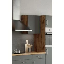 Held Möbel Hängeschrank Sorrento BxHxT 50 X 57 X 34 Cm Anthrazit-Wotaneiche -Kuchenwelt 853740 11016600 8