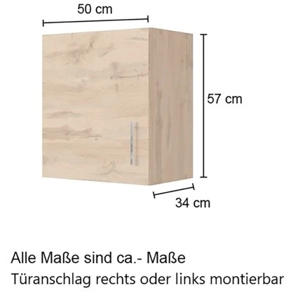Held Möbel Hängeschrank Sorrento BxHxT 50 X 57 X 34 Cm Wotaneiche-Wotaneiche 6 Held Möbel Hängeschrank Sorrento BxHxT 50 X 57 X 34 Cm Wotaneiche-Wotaneiche – Bild 4