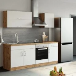 Held Möbel Klapphängeschrank Sorrento BxHxT 100 X 57 X 34 Cm Weiß-Wotaneiche -Kuchenwelt 853743 11016600 12