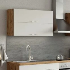 Held Möbel Klapphängeschrank Sorrento BxHxT 100 X 57 X 34 Cm Weiß-Wotaneiche -Kuchenwelt 853743 11016600 6