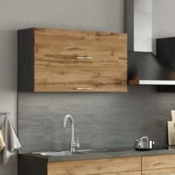 Held Möbel Klapphängeschrank Sorrento BxHxT 100x57x34 Cm Wotaneiche-Grafit -Kuchenwelt 853748 11016600 5