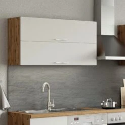 Held Möbel Klapphängeschrank Sorrento BxHxT 110 X 57 X 34 Cm Weiß-Wotaneiche -Kuchenwelt 853749 11016600 5