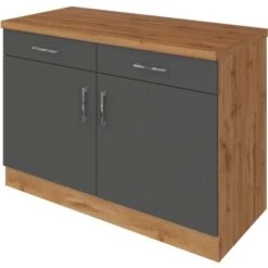 Held Möbel Unterschrank Sorrento 100x85x60 Cm 2 Schub. 1 EL-B. Anthr.-Wotan. -Kuchenwelt 853799 11016600 2