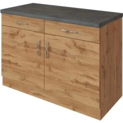Held Möbel Unterschrank Sorrento 100x85x60 Cm 2 Tür. 2 Schubk. + Boden Wotan. -Kuchenwelt 853803 11016600 2