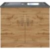 Held Möbel Spülenschrank Sorrento B100 X H85 X T60 Cm 2 Türen Wotaneiche -Kuchenwelt 853819 11016600 1