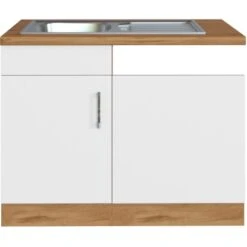 Held Möbel Spülzentrum Sorrento 110 X 85 X 60 Cm Tür Blende Sockel Weiß-W.eiche