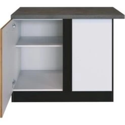 Held Möbel Eckunterschrank Sorrento 110 X 85 X 60 Cm Tür + EL-B. Wotan.-Grafit -Kuchenwelt 853846 11016600 3