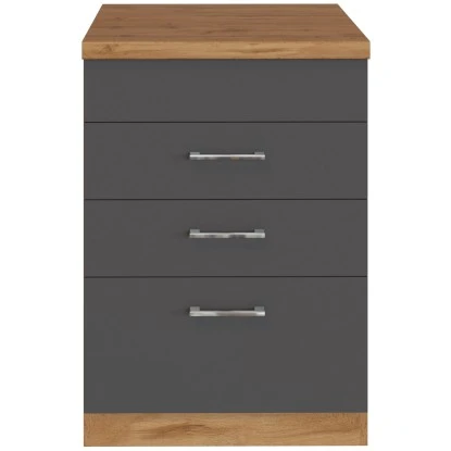 Held Möbel Kochfeldumbauschrank Sorrento 60 X 85 X 60 Cm 2 SK 1 AZ Anthr.-Wotan. 4 Held Möbel Kochfeldumbauschrank Sorrento 60 X 85 X 60 Cm 2 SK 1 AZ Anthr.-Wotan. – Bild 2