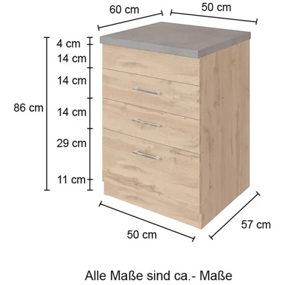 Held Möbel Kochfeldumbauschrank Sorrento 60 X 85 X 60 Cm 2 SK 1 AZ Wotan.-Graf. 6 Held Möbel Kochfeldumbauschrank Sorrento 60 X 85 X 60 Cm 2 SK 1 AZ Wotan.-Graf. – Bild 4