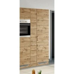 Held Möbel Apothekerschrank Sorrento 30x 200x 60 Cm 2 Ausz. 5 Fächer Wotaneiche -Kuchenwelt 853931 11016600 9