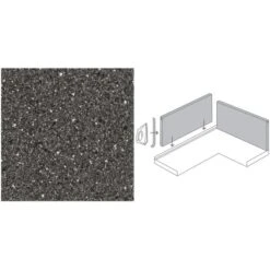 Küchenrückwand 296 Cm X 58,5 Cm Stein Schwarz-Blau Steindekor (ST 12) -Kuchenwelt 854816 3526 6 picture 2