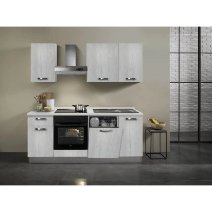 Küchenzeile Sandra 210 Cm Eiche Weiß 3 Küchenzeile Sandra 210 Cm Eiche Weiß