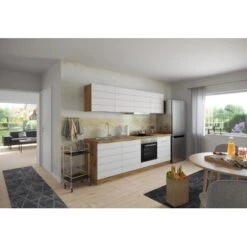 Held Möbel Küchenzeile 240 Cm Matt Weiß-Wotaneiche -Kuchenwelt 8 11016600 1001.6291 3b 14