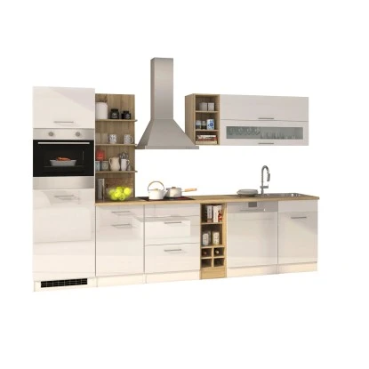 Held Möbel Küchenzeile Mailand 310 Cm Weiß Hochglanz-Weiß Matt Mit E-Geräten 5 Held Möbel Küchenzeile Mailand 310 Cm Weiß Hochglanz-Weiß Matt Mit E-Geräten – Bild 3