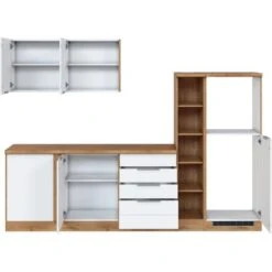 Held Möbel Winkelküche 240 Cm - 270 Cm Matt Weiß-Wotaneiche Ohne E-Geräte -Kuchenwelt 91 11016600 1028.6291 2b 4