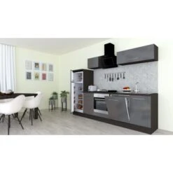 Respekta Premium Küchenzeile 280 Cm Grau Hochglanz-Eiche Grau 29 Respekta Premium Küchenzeile 280 Cm Grau Hochglanz-Eiche Grau -Kuchenwelt 927834 4384 1