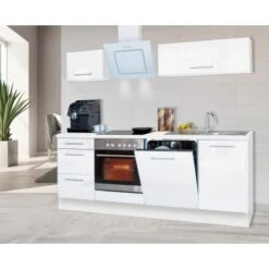 Respekta Premium Küchenzeile 220 Cm Weiß Hochglanz -Kuchenwelt 9280603 2929 RP220WWC 1