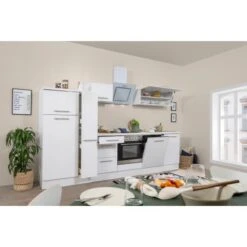 Respekta Premium Küchenzeile 310 Cm Weiß Hochglanz