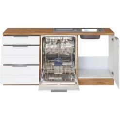 Held Möbel Winkelküche 240 Cm - 270 Cm Matt Weiß-Wotaneiche -Kuchenwelt 93 11016600 1029.6291 2a 3