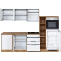 Held Möbel Winkelküche 240 Cm - 270 Cm Matt Weiß-Wotaneiche -Kuchenwelt 93 11016600 1029.6291 2b 4