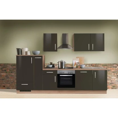 Menke Küchenzeile Artisan Premium 300 Cm Lack Lava Artisan-Eiche Nachbildung 3 Menke Küchenzeile Artisan Premium 300 Cm Lack Lava Artisan-Eiche Nachbildung