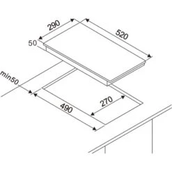Respekta Domino-Glaskeramikkochfeld KM9130T-28Rahmenlos -Kuchenwelt 9573437 4384 03