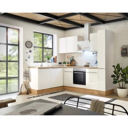 Respekta Küchenzeile Marleen 250 Cm Artisan-Eiche Weiß Winkel 3 Respekta Küchenzeile Marleen 250 Cm Artisan-Eiche Weiß Winkel