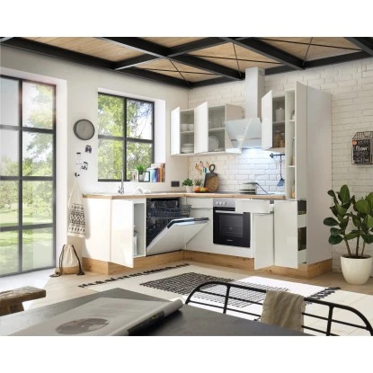 Respekta Küchenzeile Marleen 250 Cm Artisan-Eiche Weiß Winkel 5 Respekta Küchenzeile Marleen 250 Cm Artisan-Eiche Weiß Winkel – Bild 3