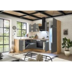 Respekta Küchenzeile Marleen 280 Cm Artisan-Eiche Grau Matt Winkel 16 Respekta Küchenzeile Marleen 280 Cm Artisan-Eiche Grau Matt Winkel -Kuchenwelt 980042 4384 3