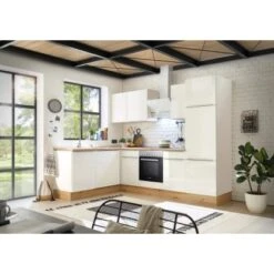 Respekta Küchenzeile Marleen 280 Cm Artisan-Eiche Weiß Winkel