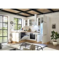 Respekta Küchenzeile Marleen 280 Cm Artisan-Eiche Weiß Winkel -Kuchenwelt 980053 4384 3