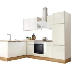 Respekta Küchenzeile Marleen 280 Cm Artisan-Eiche Weiß Winkel -Kuchenwelt 980053 4384 4