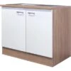Flex-Well Classic Spülenunterschrank Florida 100 Cm Weiß-Sonoma Eiche 1 Flex-Well Classic Spülenunterschrank Florida 100 Cm Weiß-Sonoma Eiche -Kuchenwelt 986 4800 dspu100es samoa 2