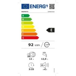 Respekta Einbaugeschirrspüler GSP60TIDV 60 Cm Teilintegriert -Kuchenwelt 996965 4384 Energielabel 1