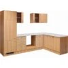 Flex-Well Classic Winkelküche Nano 280 Cm Ohne E-Geräte Buche Nachbildung -Kuchenwelt 9 4051 l 999 2801 014 nano