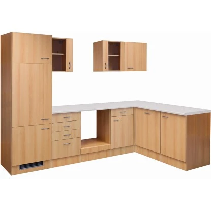 Flex-Well Classic Winkelküche Nano 280 Cm Ohne E-Geräte Buche Nachbildung 3 Flex-Well Classic Winkelküche Nano 280 Cm Ohne E-Geräte Buche Nachbildung