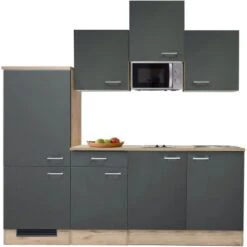 Flex-Well Exclusiv Küchenzeile Morena 210 Cm Basaltgrau Matt-San Remo Eiche Hell 11 Flex-Well Exclusiv Küchenzeile Morena 210 Cm Basaltgrau Matt-San Remo Eiche Hell -Kuchenwelt G2101602002Morenazoomfrei