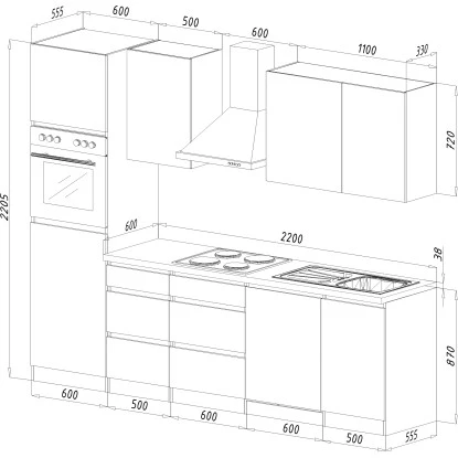 Respekta Premium Küchenzeile 280 Cm Grifflos Weiß Hochglanz 6 Respekta Premium Küchenzeile 280 Cm Grifflos Weiß Hochglanz – Bild 4